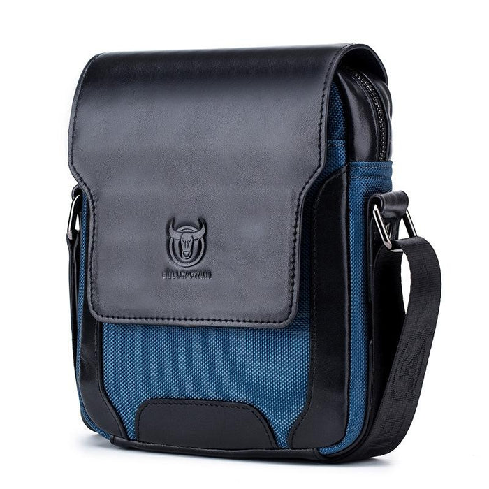 Men Leather Diagonal Shoulder Bag Multi Function
