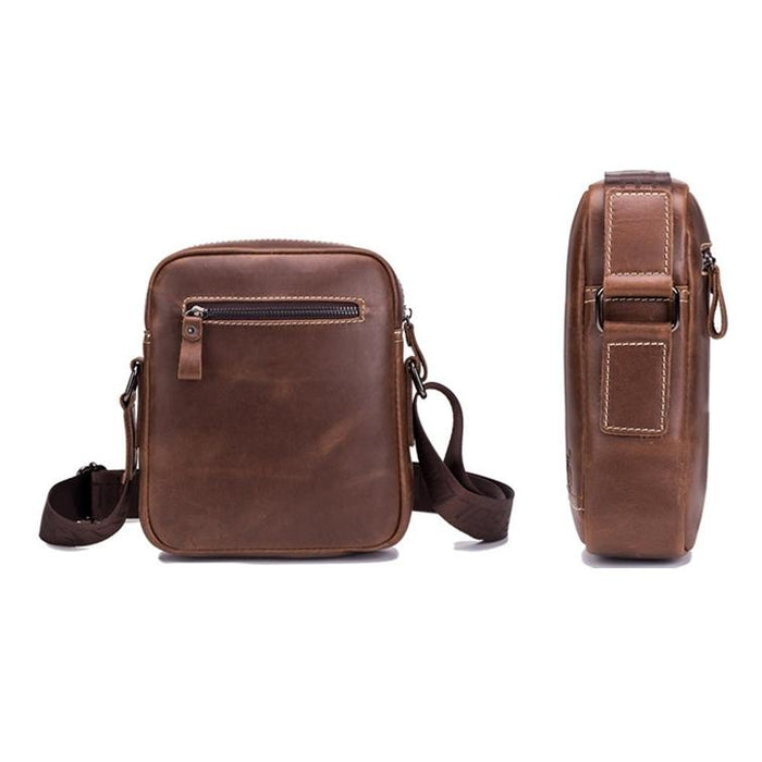 Men Leather Shoulder Bag Casual Mini Diagonal