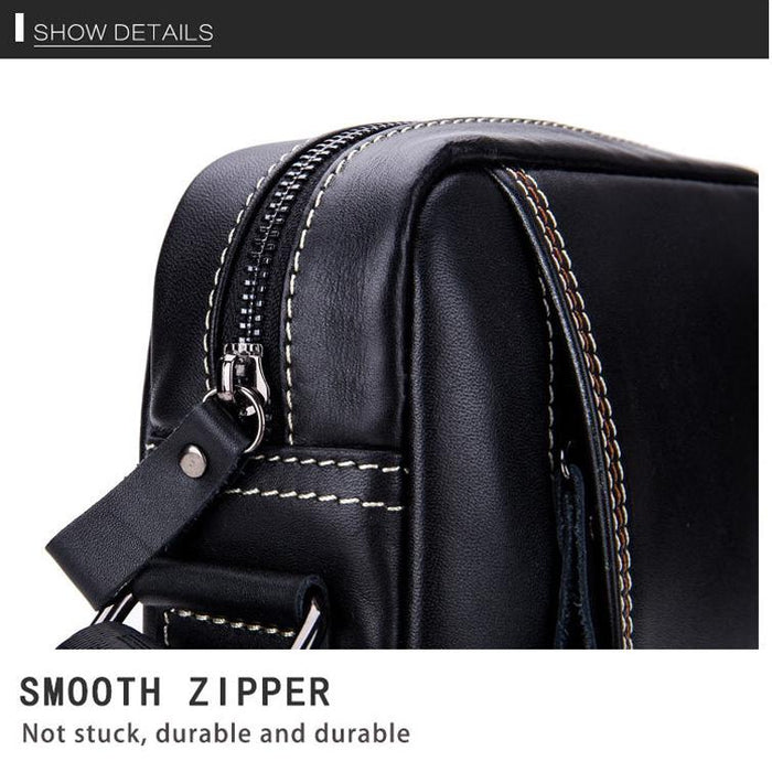 Men Leather Shoulder Bag Casual Mini Diagonal