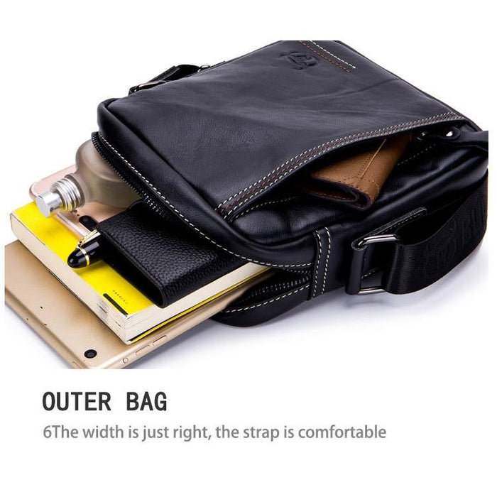 Men Leather Shoulder Bag Casual Mini Diagonal