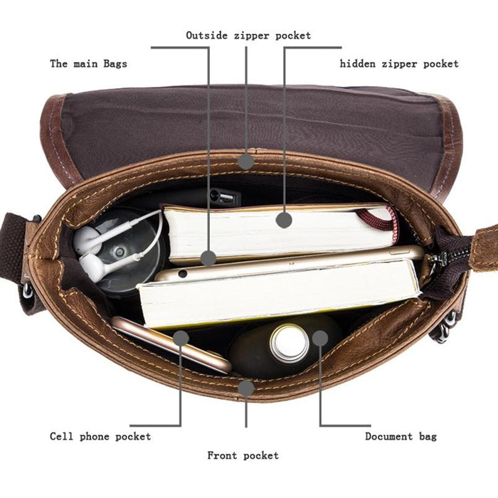 Men Leather Shoulder Bag For Sports & Outdoor Use