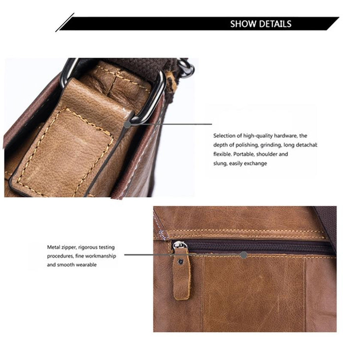 Men Leather Shoulder Bag For Sports & Outdoor Use