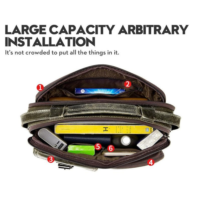 Retro Leather Men Shoulder Bag