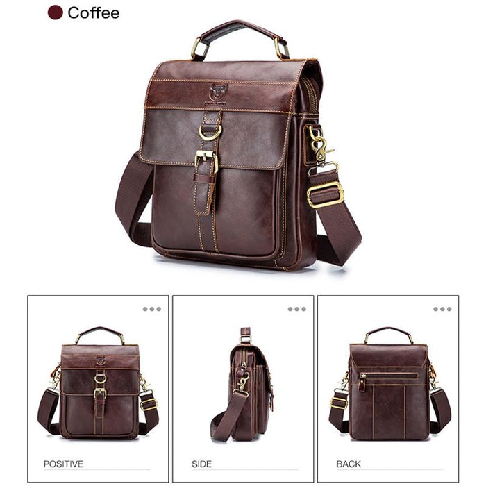 Retro Leather Men Shoulder Bag First Layer Cowhide