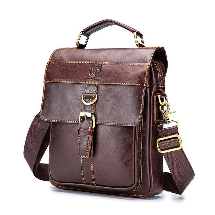 Retro Leather Men Shoulder Bag First Layer Cowhide