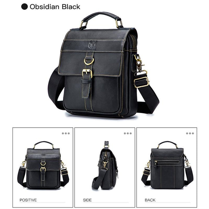 Retro Leather Men Shoulder Bag First Layer Cowhide