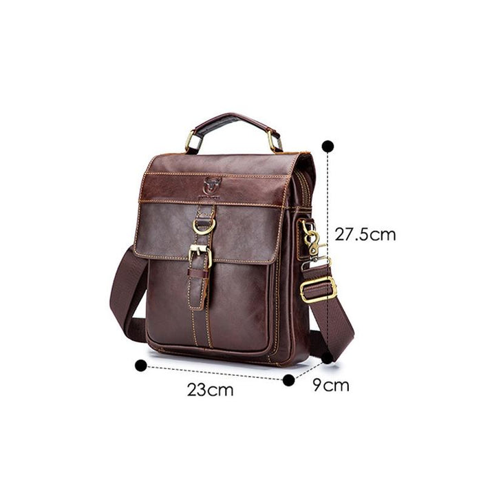 Retro Leather Men Shoulder Bag First Layer Cowhide