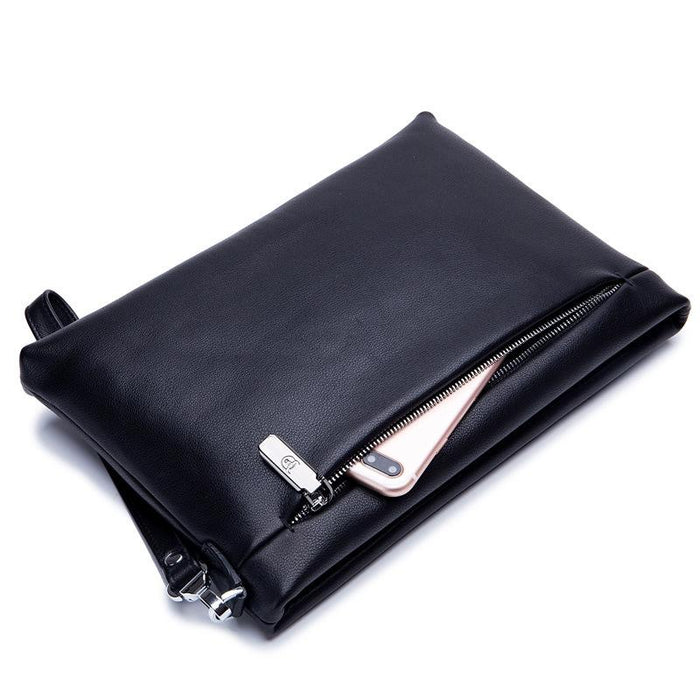 446 Large-Capacity Soft And Wear-Resistant Leather Clutch Bag Business Wallet Size L