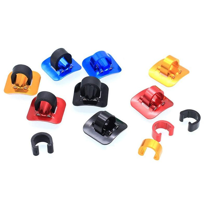 10-Piece Bike Hose Line Guide Adhesive C Buckle For Seat Frame Cable Fixing