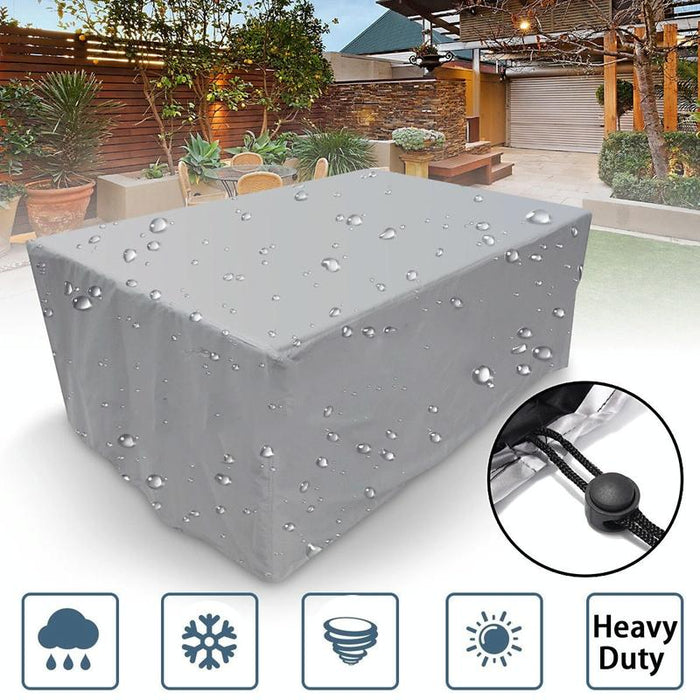 Outdoor Garden Tables And Chairs Dustproof And Waterproof Cover - Size 120X120X74Cm
