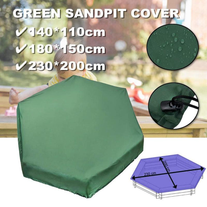 210D Oxford Cloth Hexagonal Bunker Uv-Proof Dust-Proof And Waterproof Toy Cover - Size 180X150Cm Green
