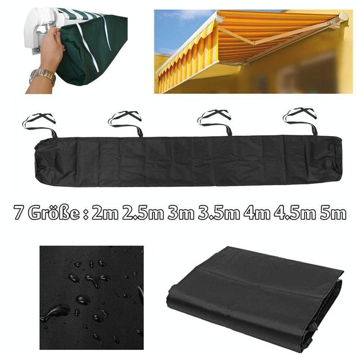 Outdoor Patio Canopy Awning Waterproof Retractable Dustproof Protective Cover - Size 2M