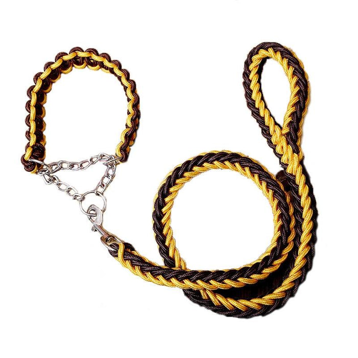 Braided Dog Leash With Explosion Proof Belt Size M