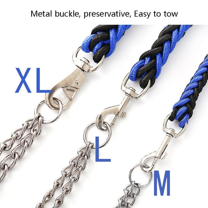 Xl Braided Dog Leash With Explosion Proof Belt