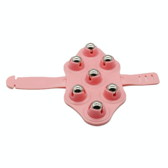 5-Element Meridian Brush Lymphatic Roller Massager Pink