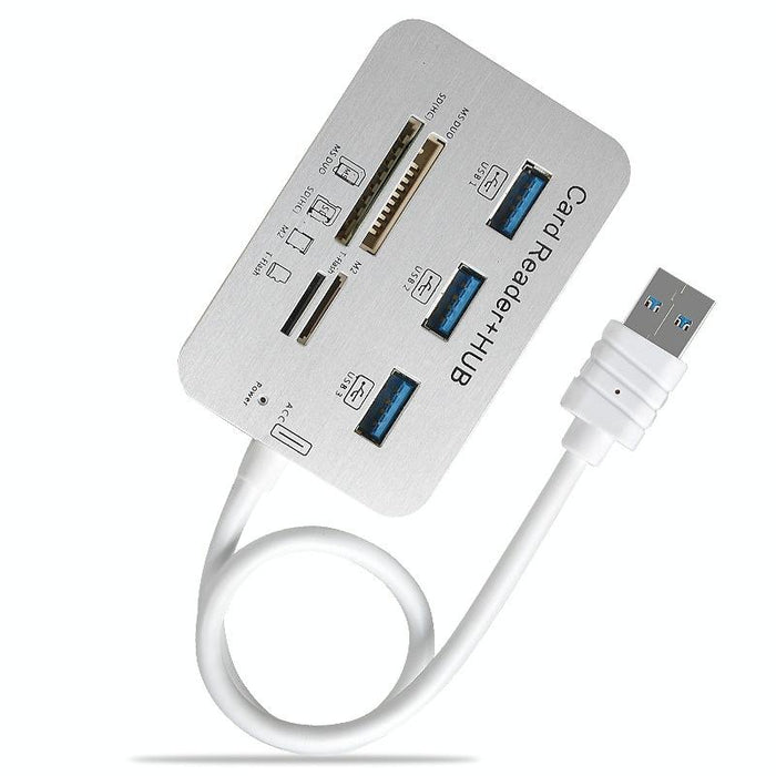 3-Port Usb 3.0 Hub + 4-Port Card Reader Splitter
