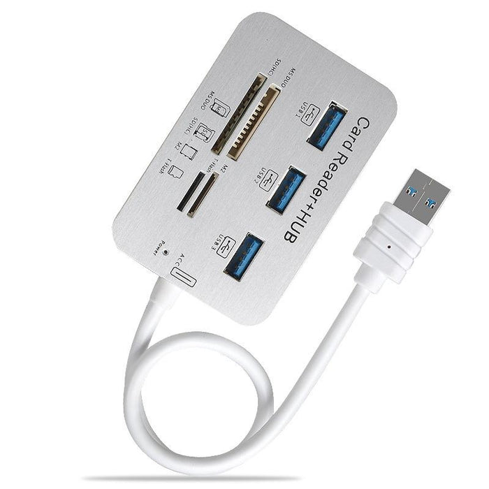 3-Port Usb 3.0 Hub + 4-Port Card Reader Splitter