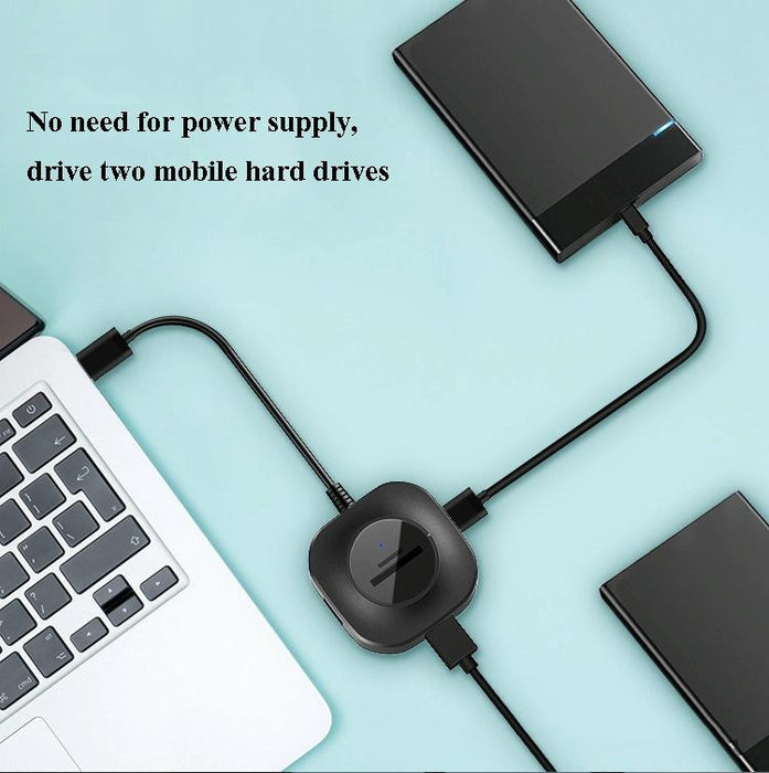 3-Port Usb Hub With Tf / Sd Card Reader For High-Speed Notebook