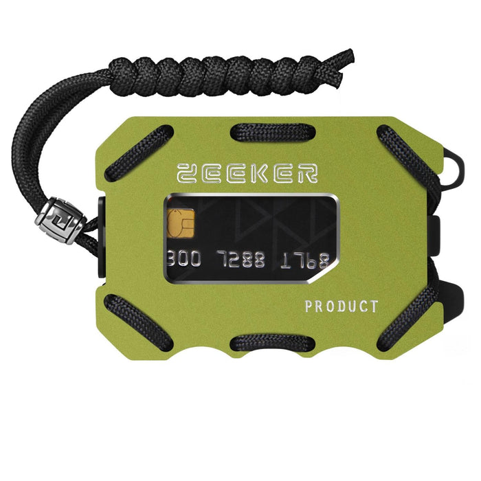 Rfid Metal Card Holder With Bottle Opener Green