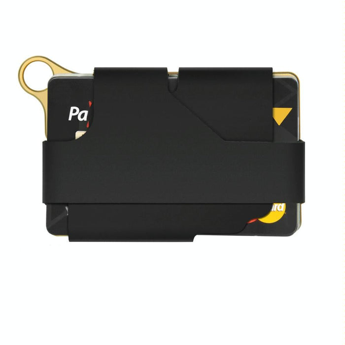 Adjustable Snap Button Wallet Aluminum Alloy & Leather