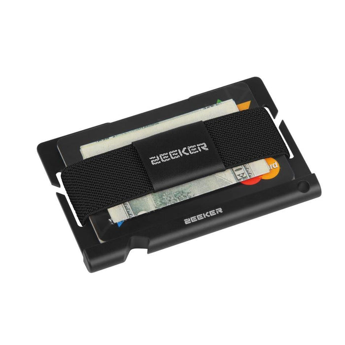 Multi Function Aluminum Card Holder For Men & Women Elastic Band Wallet