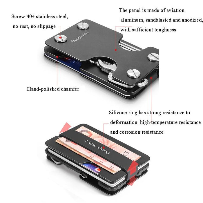 Multifunctional Edc Wallet For Keys & U Disk New Bring Metal Card Holder
