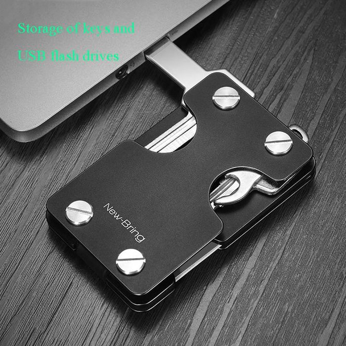 Multifunctional Edc Wallet For Keys & U Disk New Bring Metal Card Holder