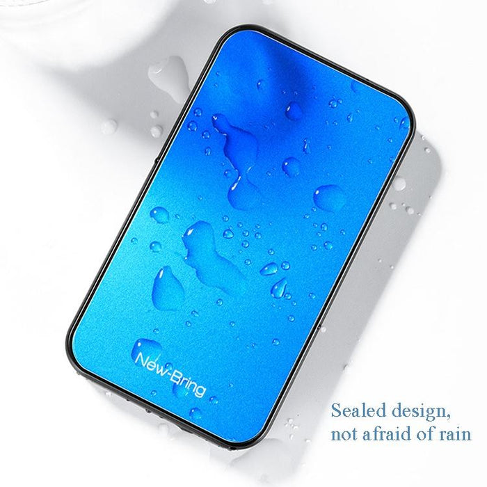 Rfid Blocking Metal Card Holder Automatic Shift Anti Theft Waterproof Blue