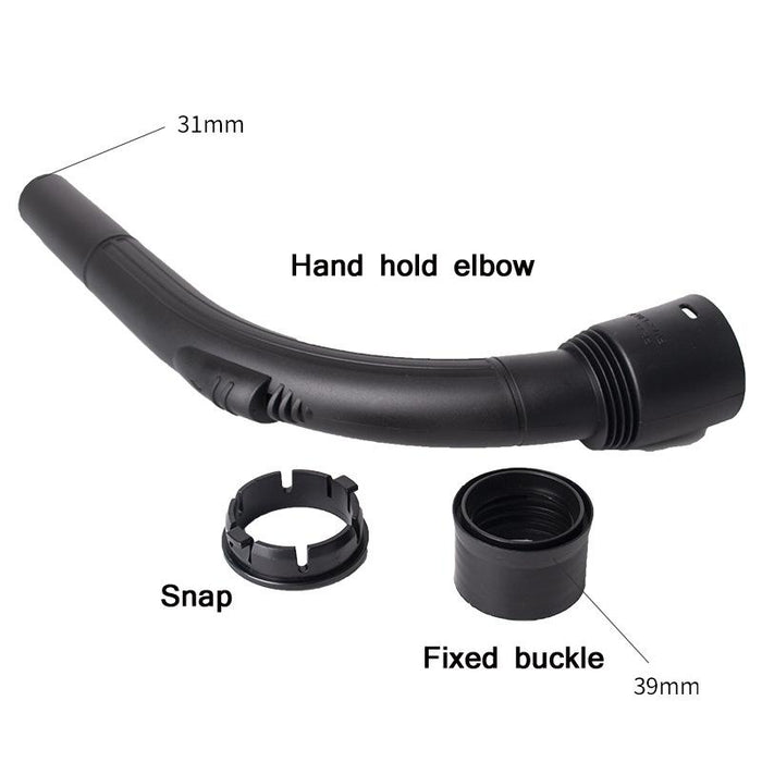 3-Piece 32Mm Vacuum Cleaner Handle Set Black