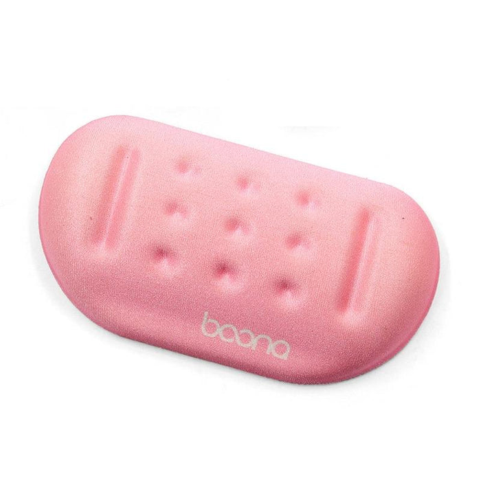 Silicone Memory Wrist Pad With Massage Hole Pink