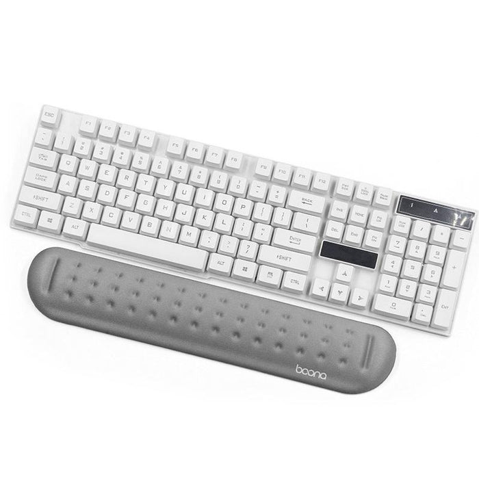 Silicone Memory Cotton Wrist Pad For Keyboard And Mouse Medium Size Gray