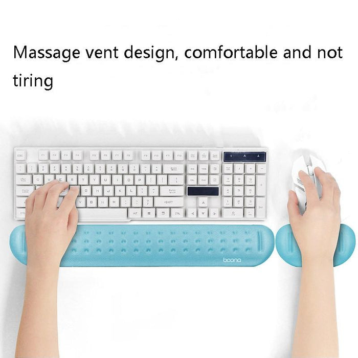 Silicone Memory Cotton Wrist Pad For Keyboard And Mouse Medium Size Gray