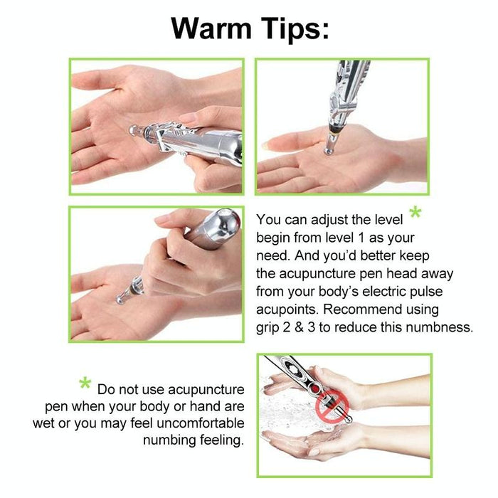 Electronic Acupuncture Pen 3 Head Circulating Energy Automatic Point Finding Home Pain Relief