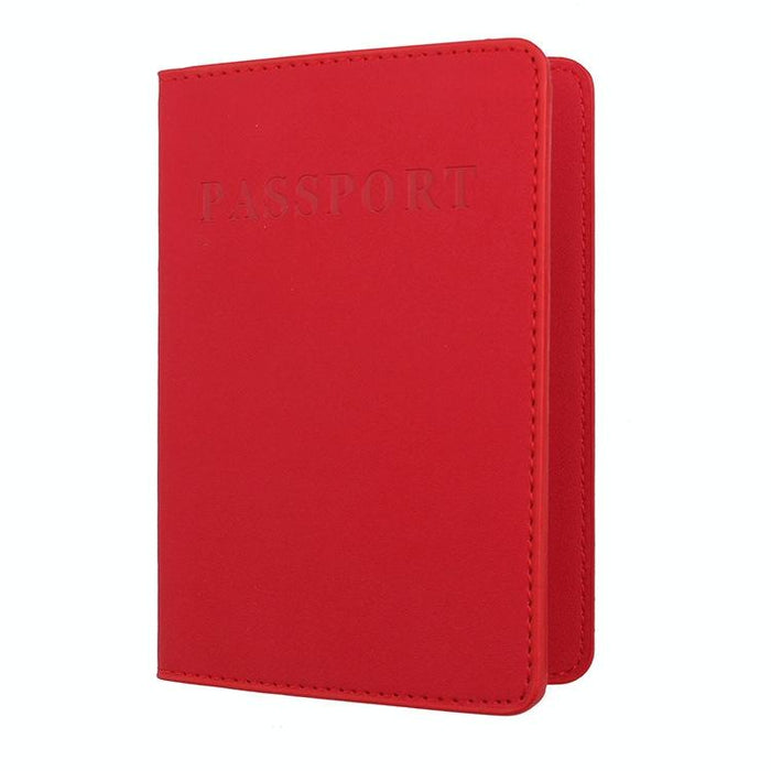 Frosted Pu Multi Card Passport Holder Big Red