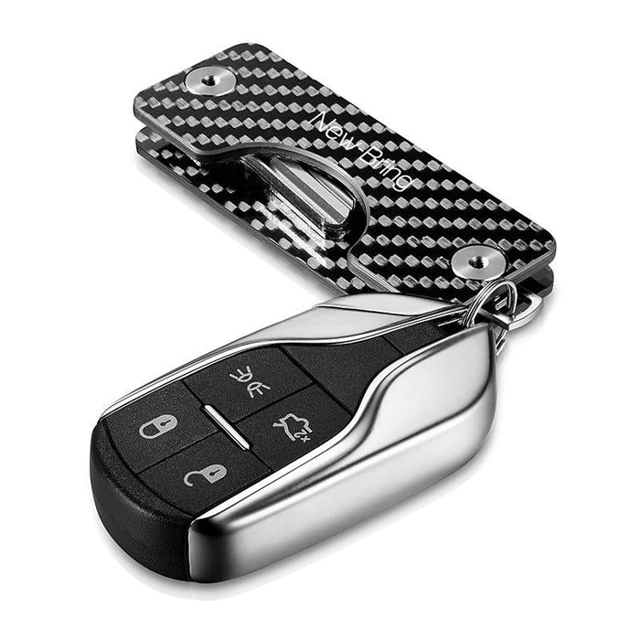 Carbon Fiber Key Bag For Men Multi Function Key Clip For Car Compact Key Storage