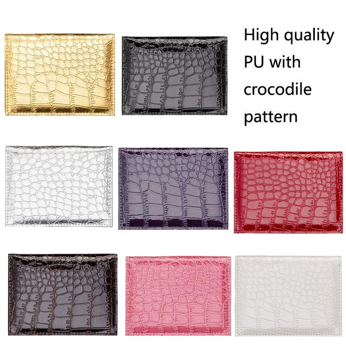 Pu Crocodile Pattern Card Holder Fits Cdc Documents