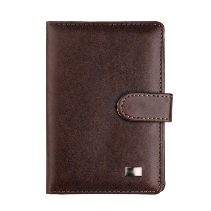 Passport & Card Holder With Buckle Clip Pu Protection
