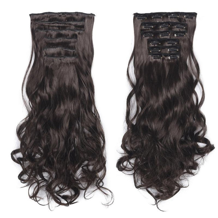 6 In 1 Long Curly Hair Extension Piece