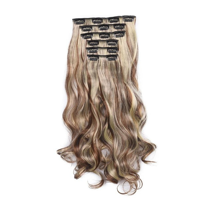 6 In 1 Long Curly Hair Extension Piece