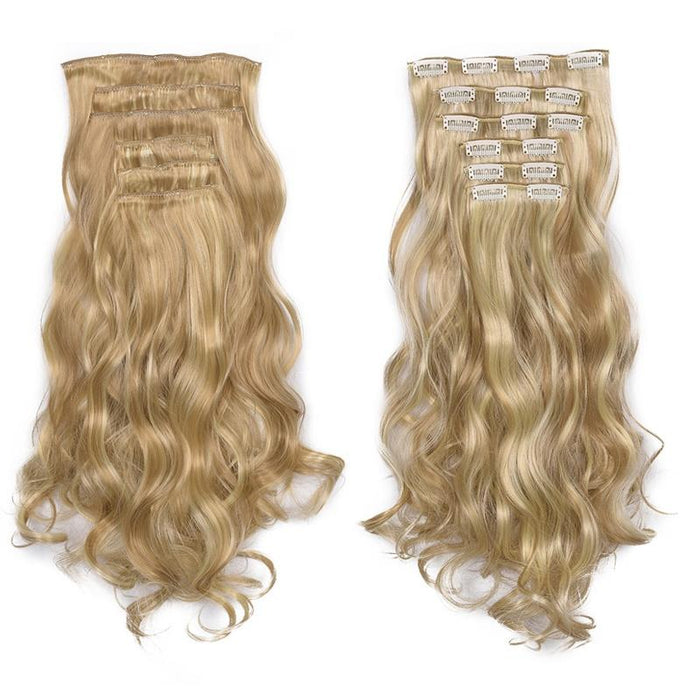 6 In 1 Long Curly Hair Extension Piece