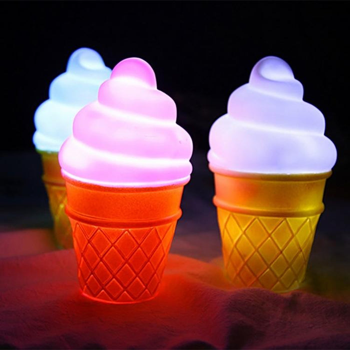 Kids' Cartoon Ice Cream Night Light Set Of 3