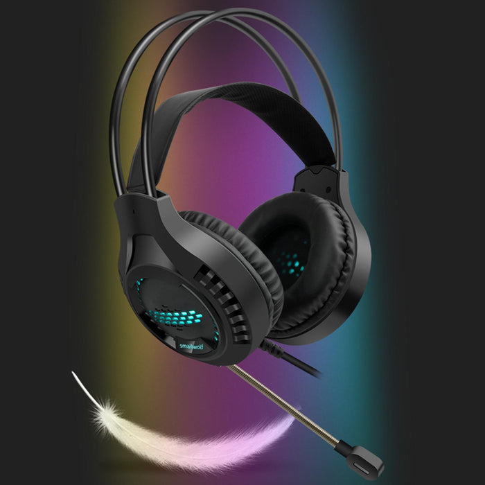Usb Luminous Gaming Headset For Desktop Wired Single-Plug
