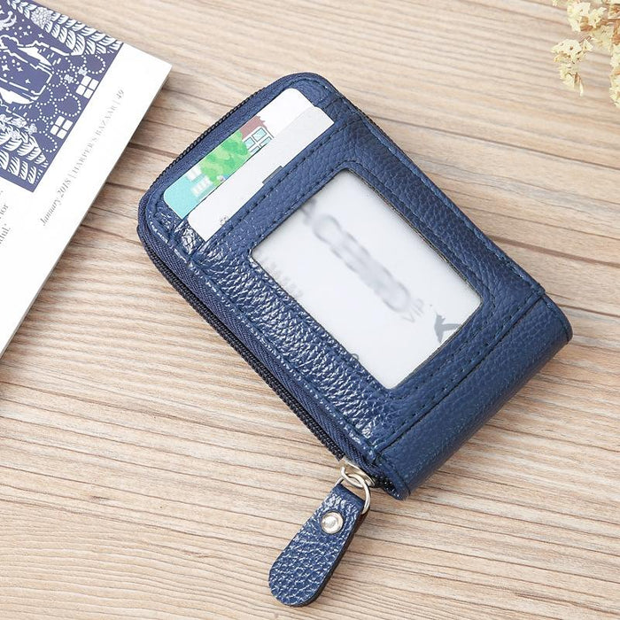 Woven Mini Coin Purse For Ladies Student Id & Card Holder