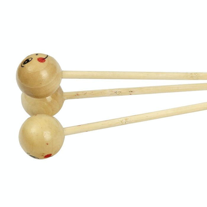 Wooden Smiling Face Knock Back Hammer Multifunctional Health Massage