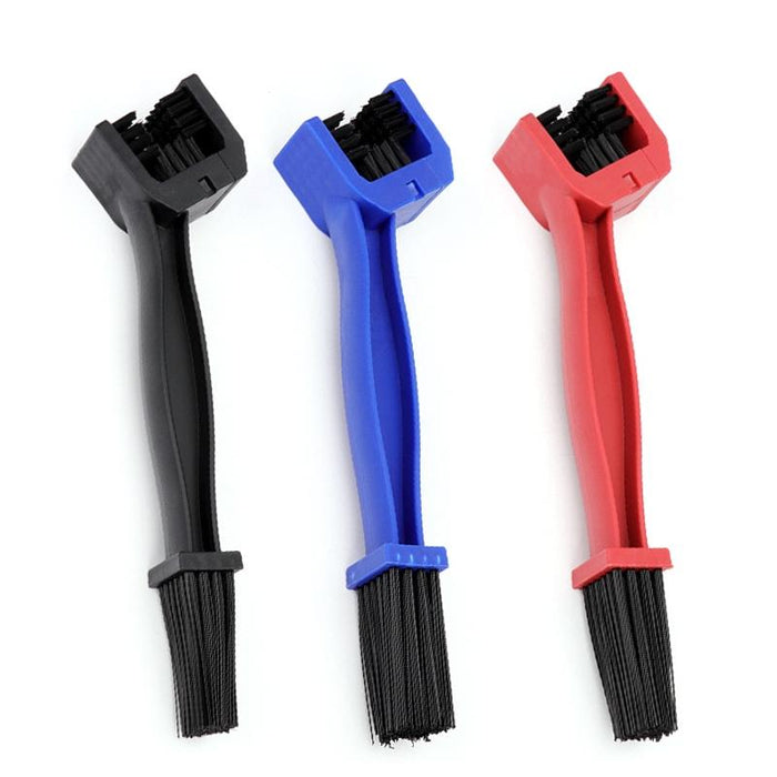3-Sided Chain Brush For Bikes & Motorcycles 5 Pack Red