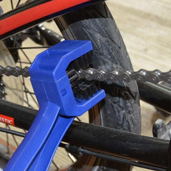 3-Sided Chain Brush For Bikes & Motorcycles 5 Pack Red