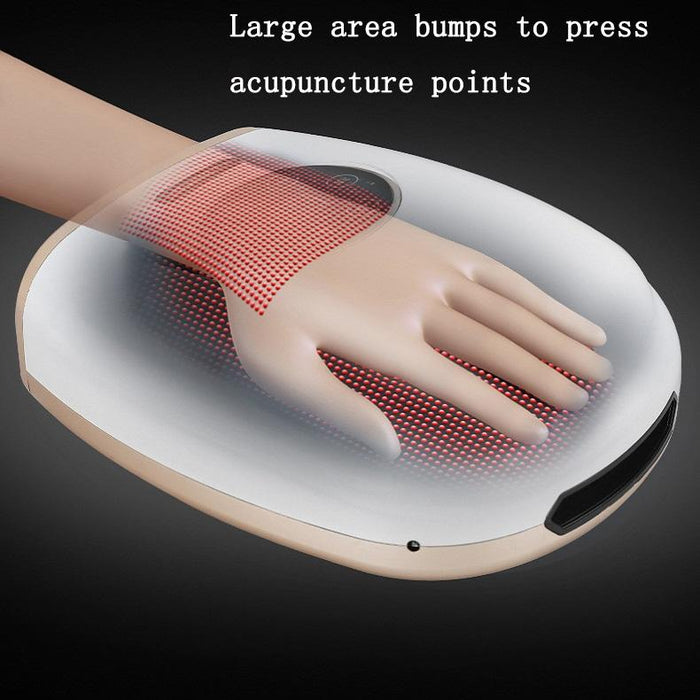 Hand Finger Joint Massager Wrist Palm Physiotherapy Mouse Meridian Acupoint Charging Amber Gold