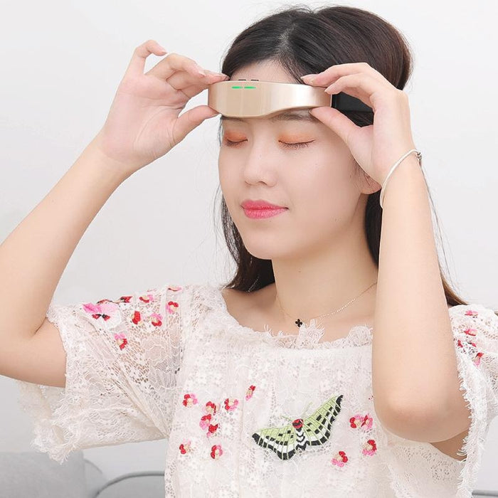 Wireless Micro Current Head Massager Intelligent Ems Sleeper Gold