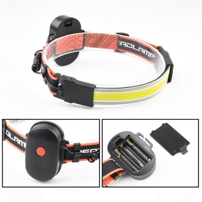 Outdoor Camping Cob Headlight Dry Battery