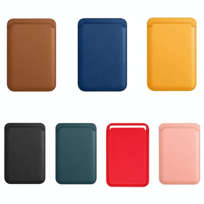 Magsafe Leather Card Case For Iphone Dark Night Green